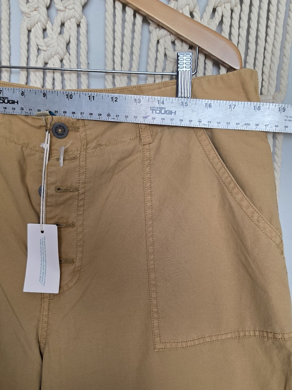Sundance Ceopped Wide-Leg Utility Pants in Camel - Picture 3 of 7